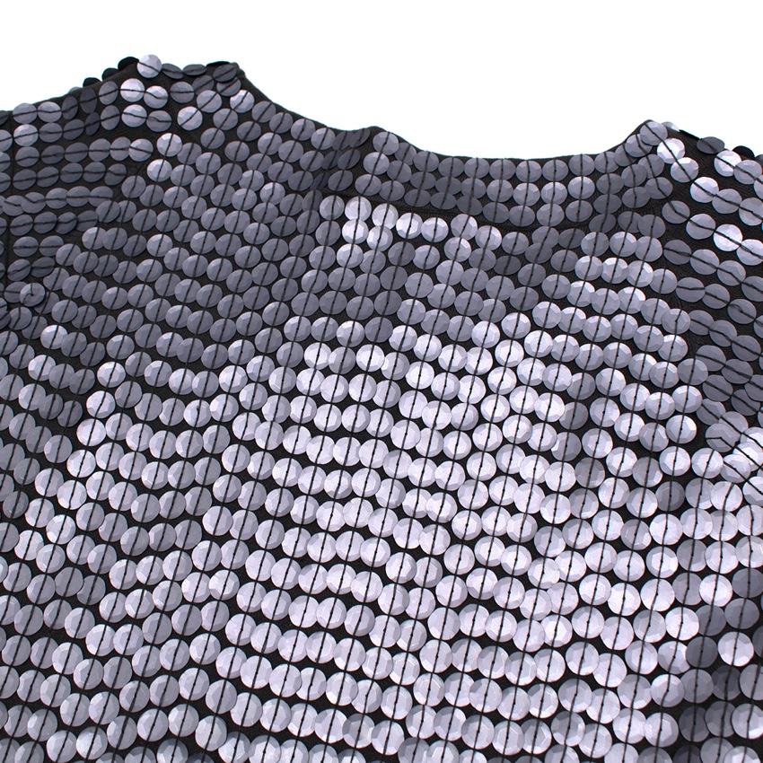 Luisa Cerano Blue-Grey Sequin Dress