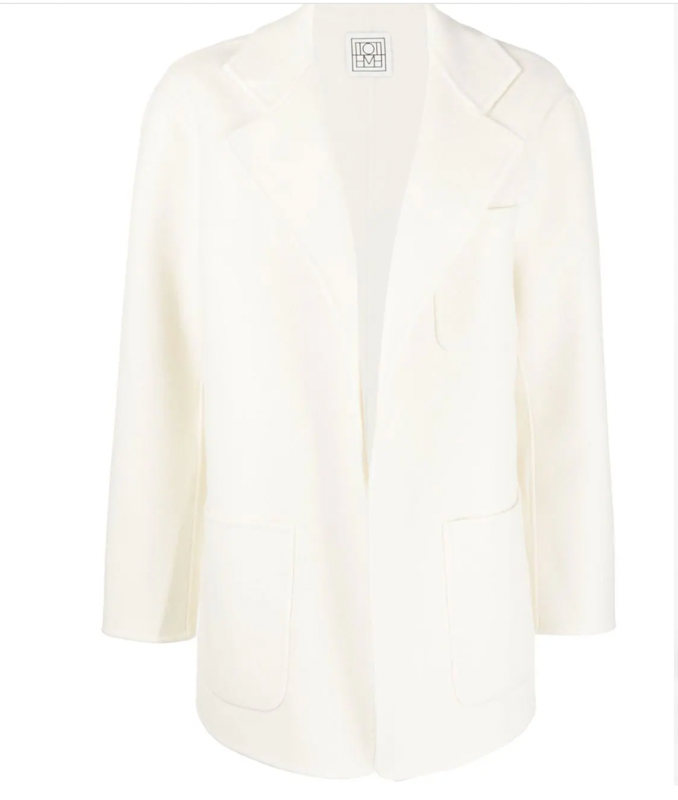 Vanilla Wool Melton Blazer