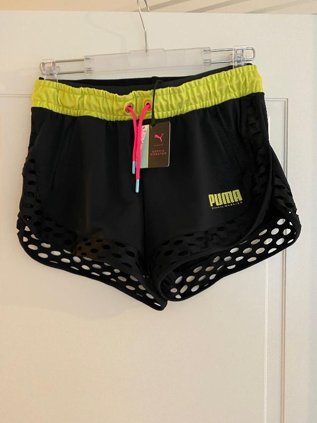 Sophia Webster x Puma Black Fishnet Detail Shorts