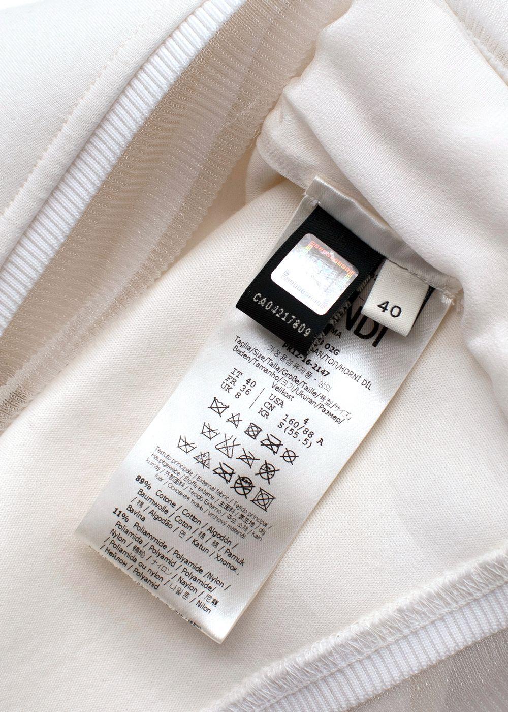Fendi Cream Karl Loves Fendi Sweatshirt