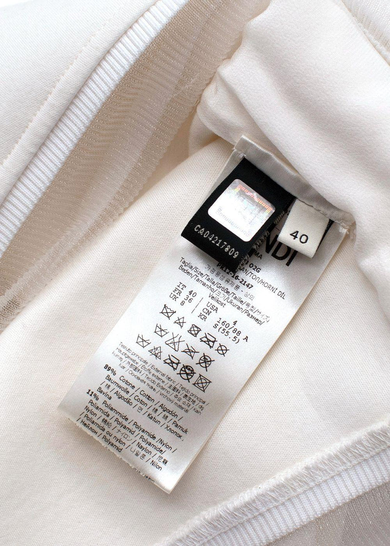 Fendi Cream Karl Loves Fendi Sweatshirt
