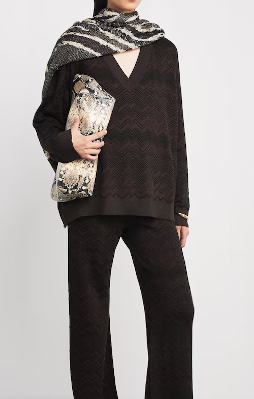 Missoni Zigzag V-Neck Sweater