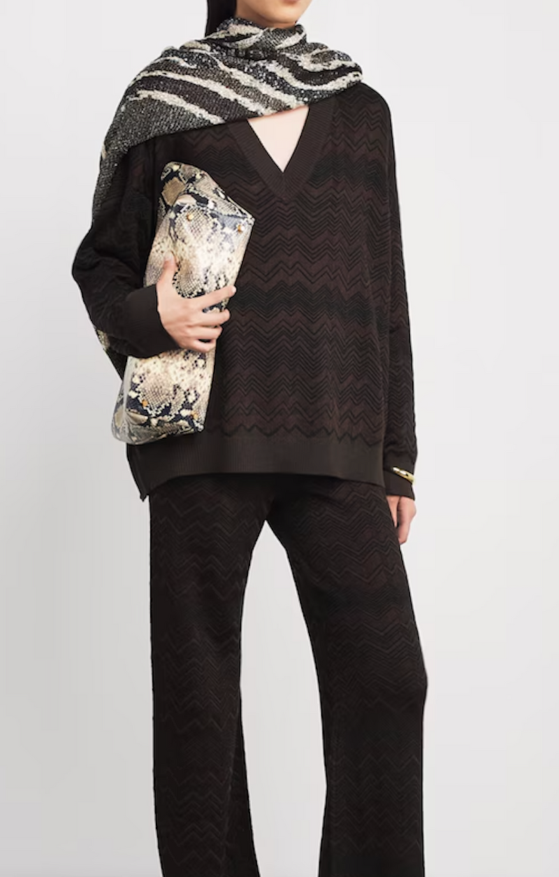 Missoni Zigzag V-Neck Sweater