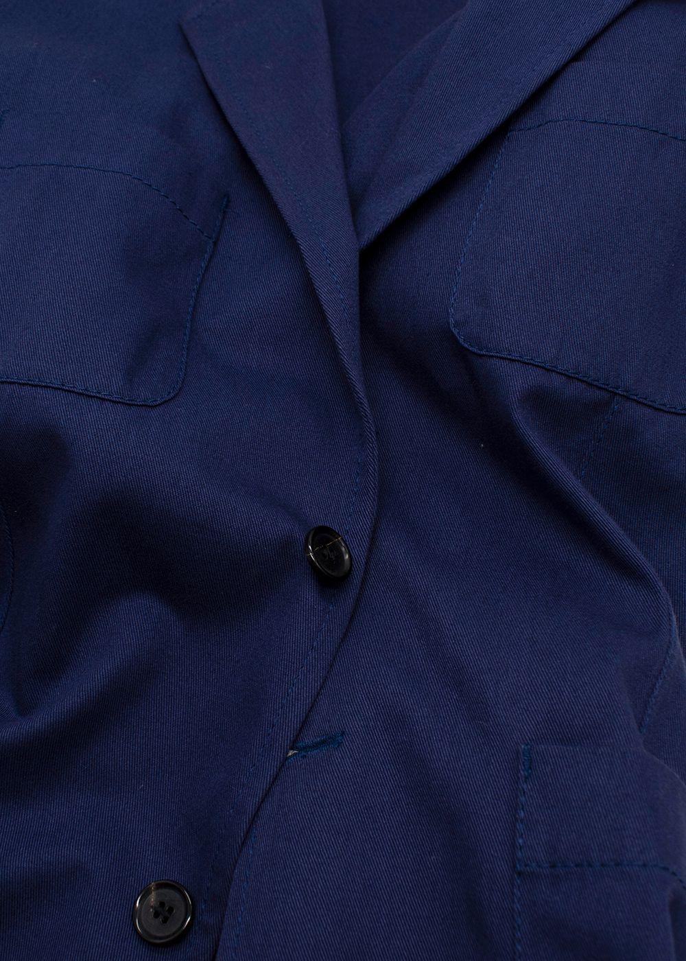 Comme Des Garcons Navy Unlined Longline Trench Coat