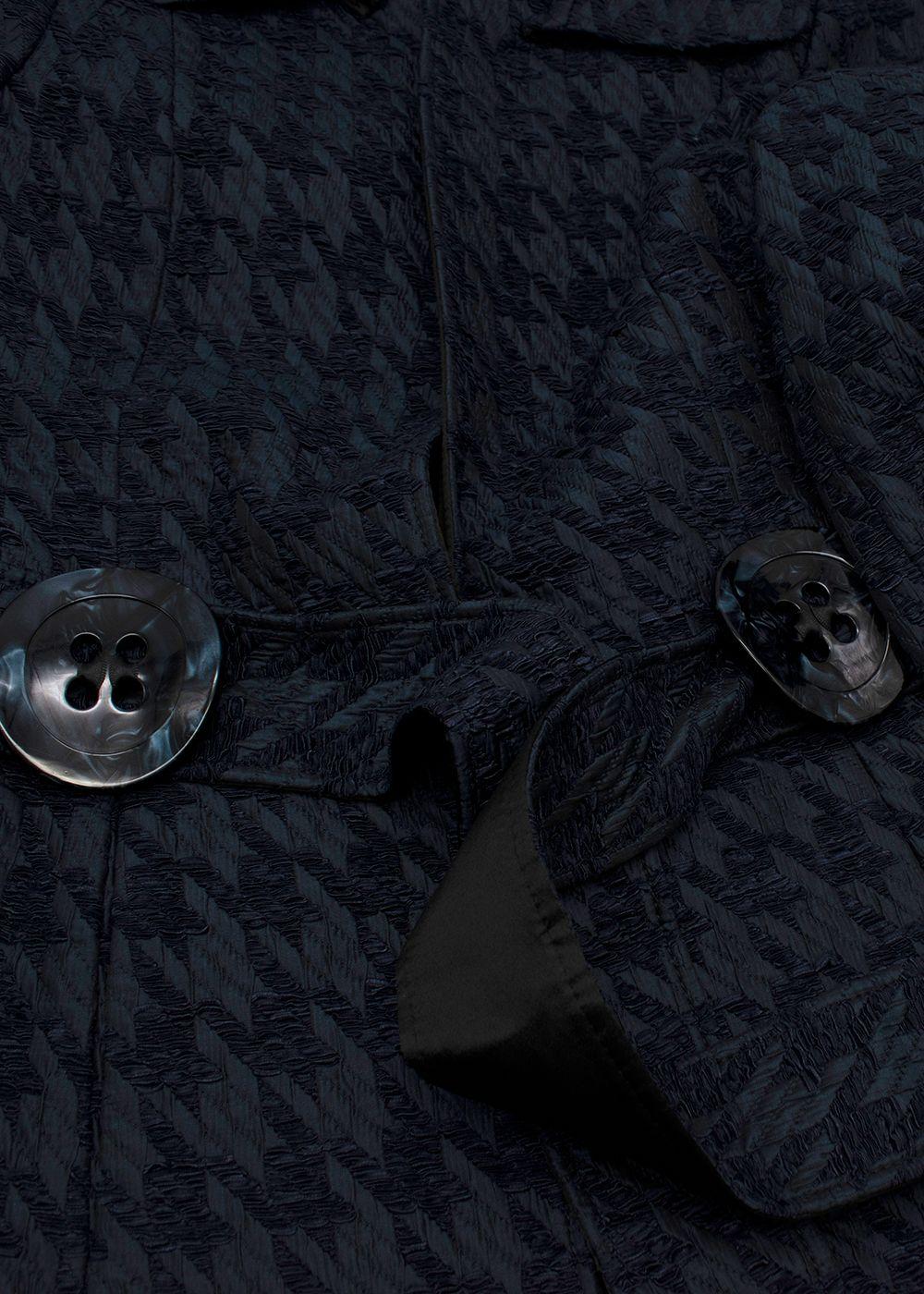 Dolce & Gabbana Houndstooth Silk Coat