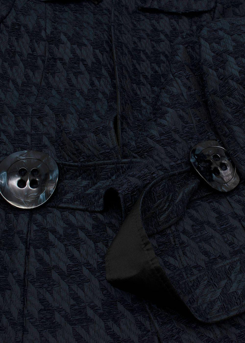 Dolce & Gabbana Houndstooth Silk Coat
