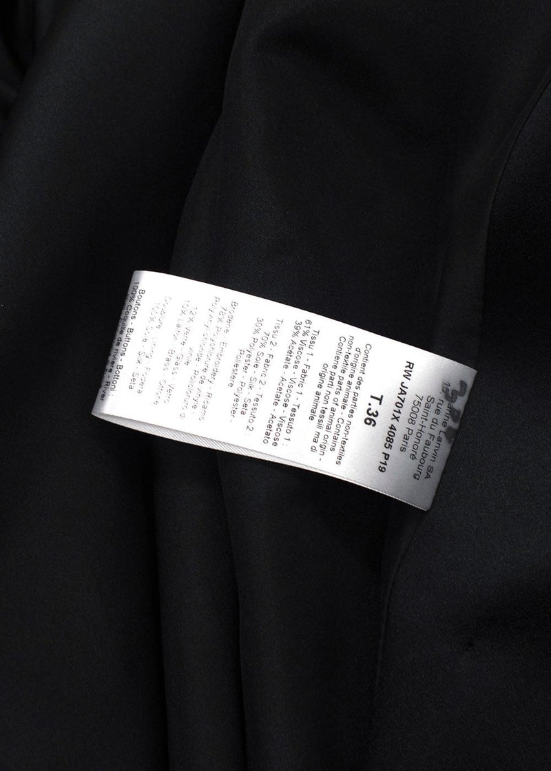 Lanvin Black Single Breasted Jewel Embellished Blazer