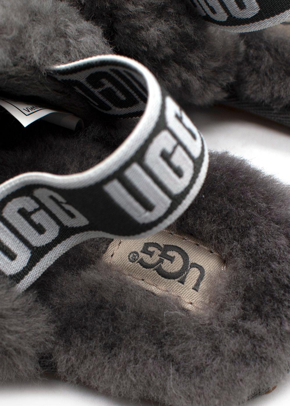UGG Kids Grey Shearling Slide