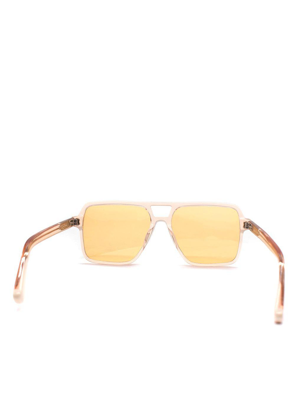Joseph Apricot Aviator Square Sunglasses