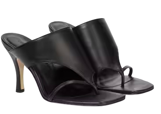 Christopher Esber Black Leather Binx Mules