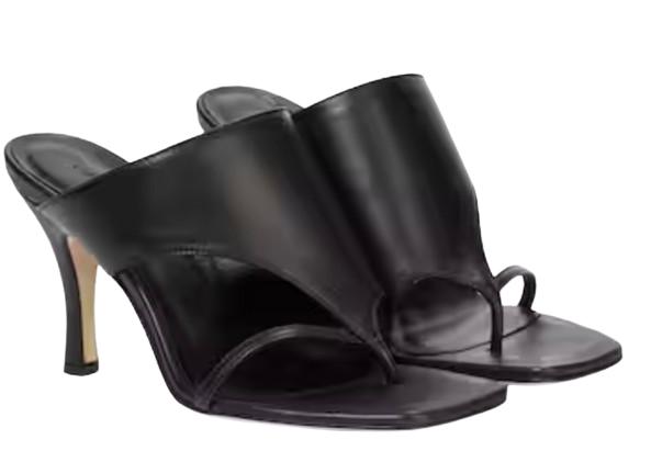 Christopher Esber Black Leather Binx Mules