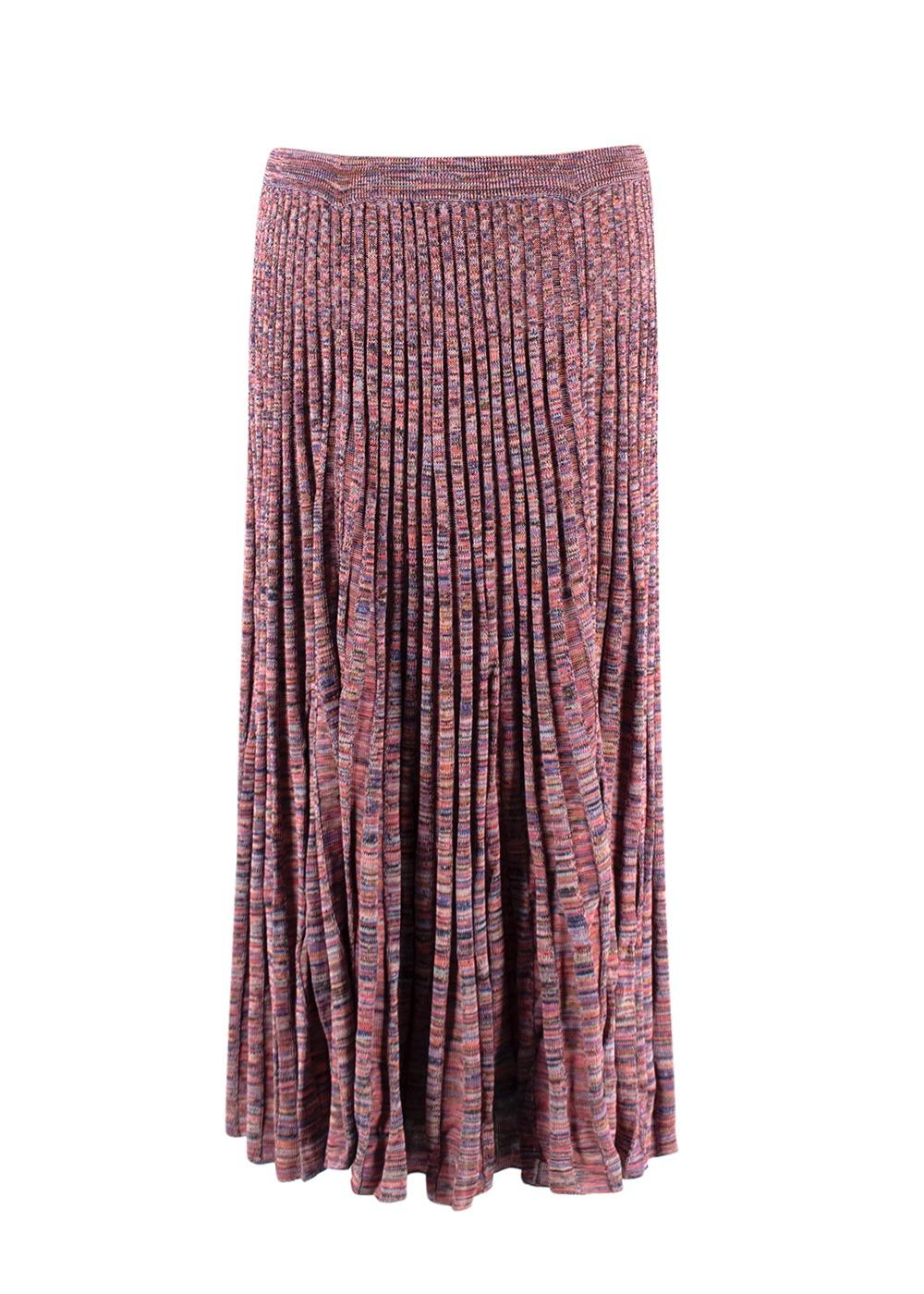 Zimmermann Multicoloured Rib Knit Midi Skirt