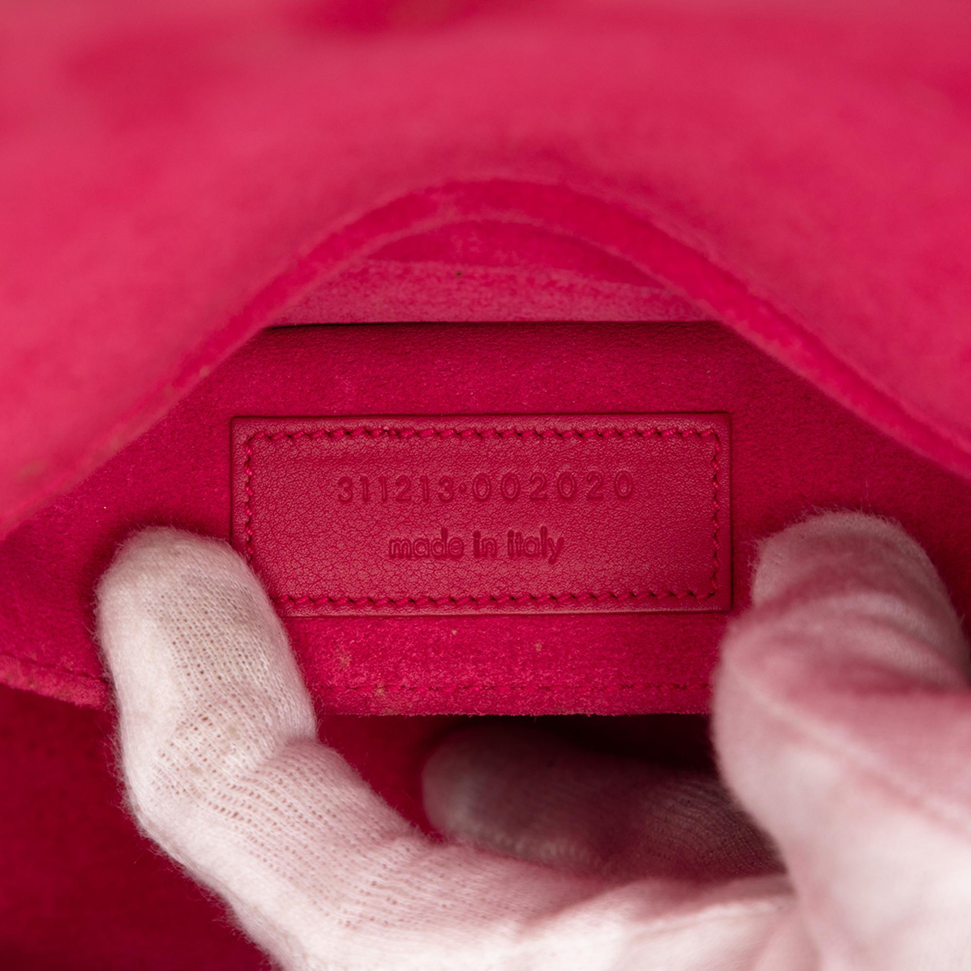 Saint Laurent Pink Leather Chyc Ligne Clutch