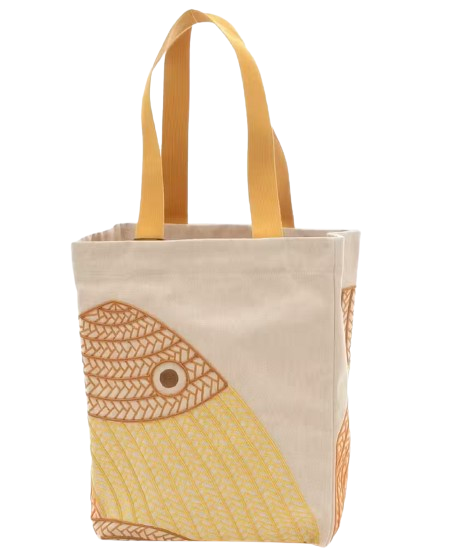 Hermes Poisson Natte Canvas Beach Tote Bag