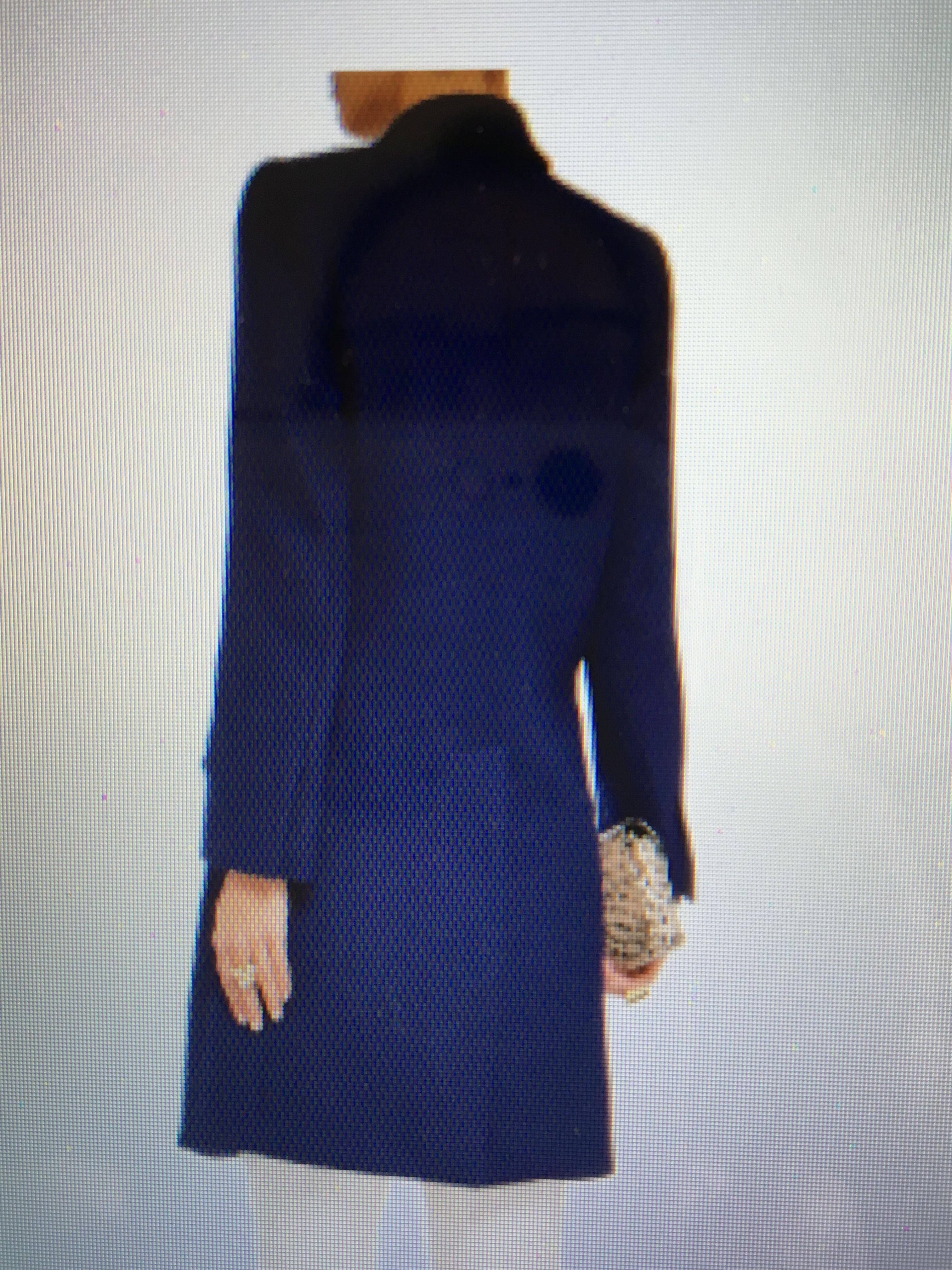 Chloe Indigo Wool-drill Coat