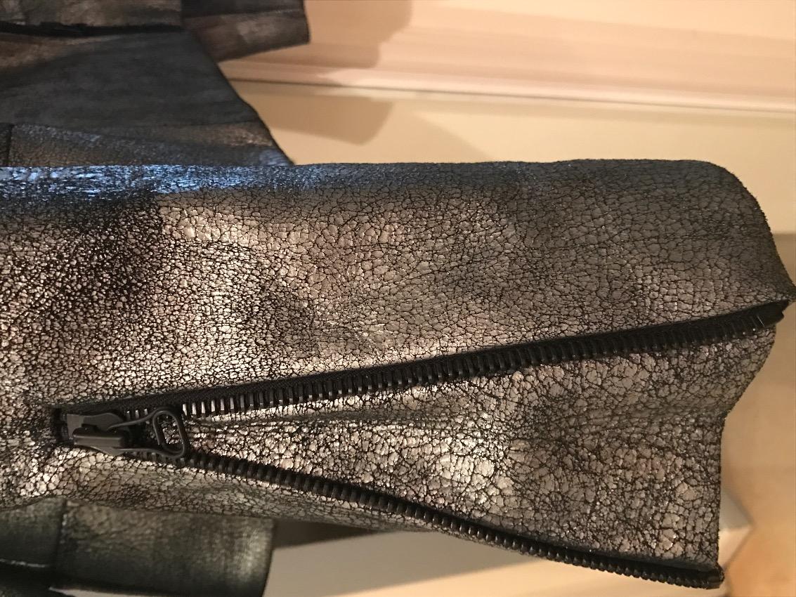 Zoe Jordan Metallic Leather Jacket
