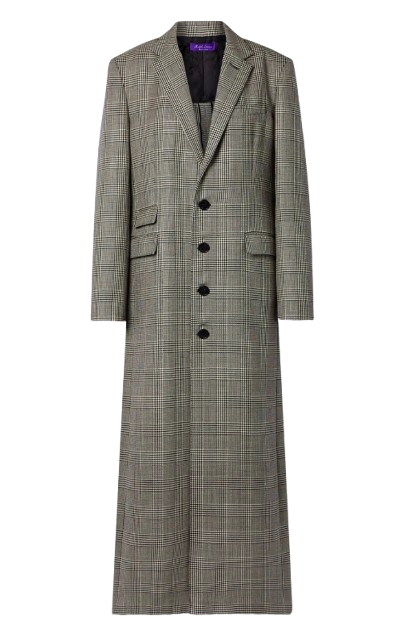 Ralph Lauren Collection Syeda houndstooth wool coat.
