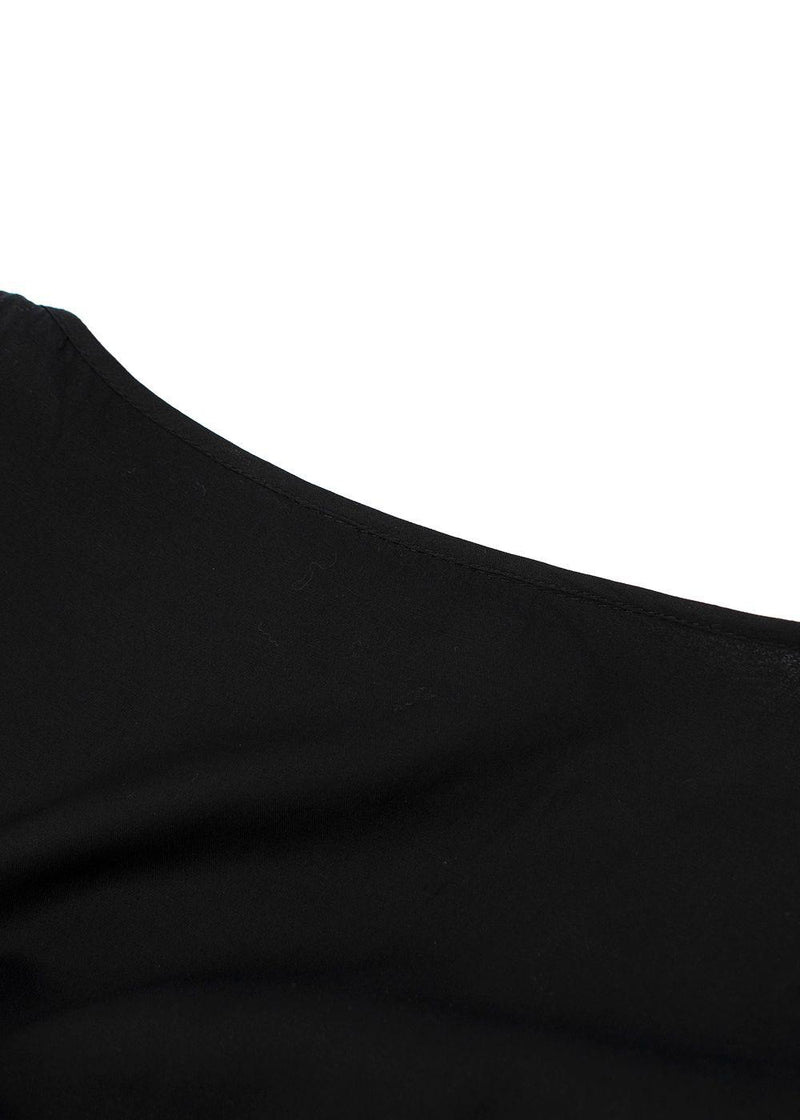 Black Crepe Sequinned Shift Dress