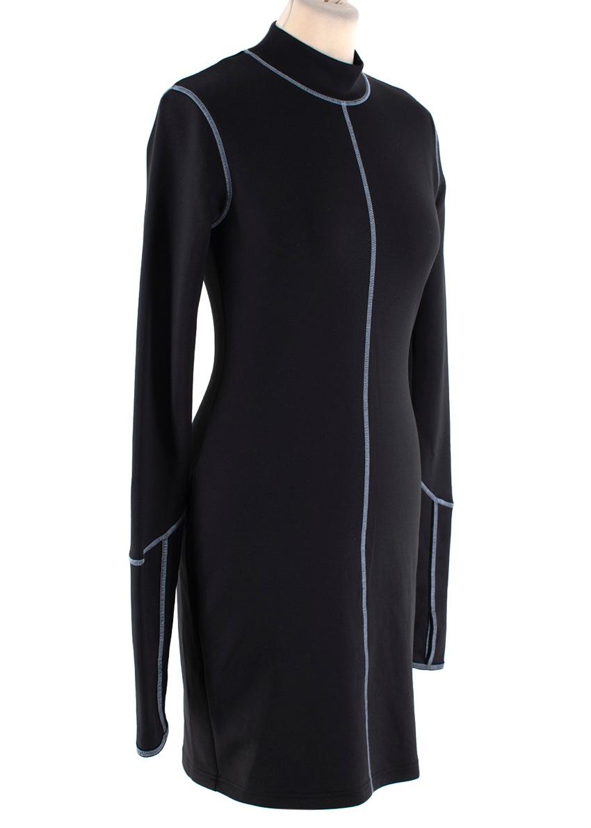 MCQ Black Neoprene Bodycon Mini Dress