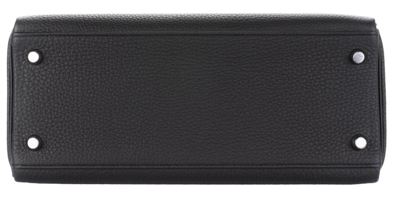 Hermès Kelly 28 Togo Noir Palladium Hardware
