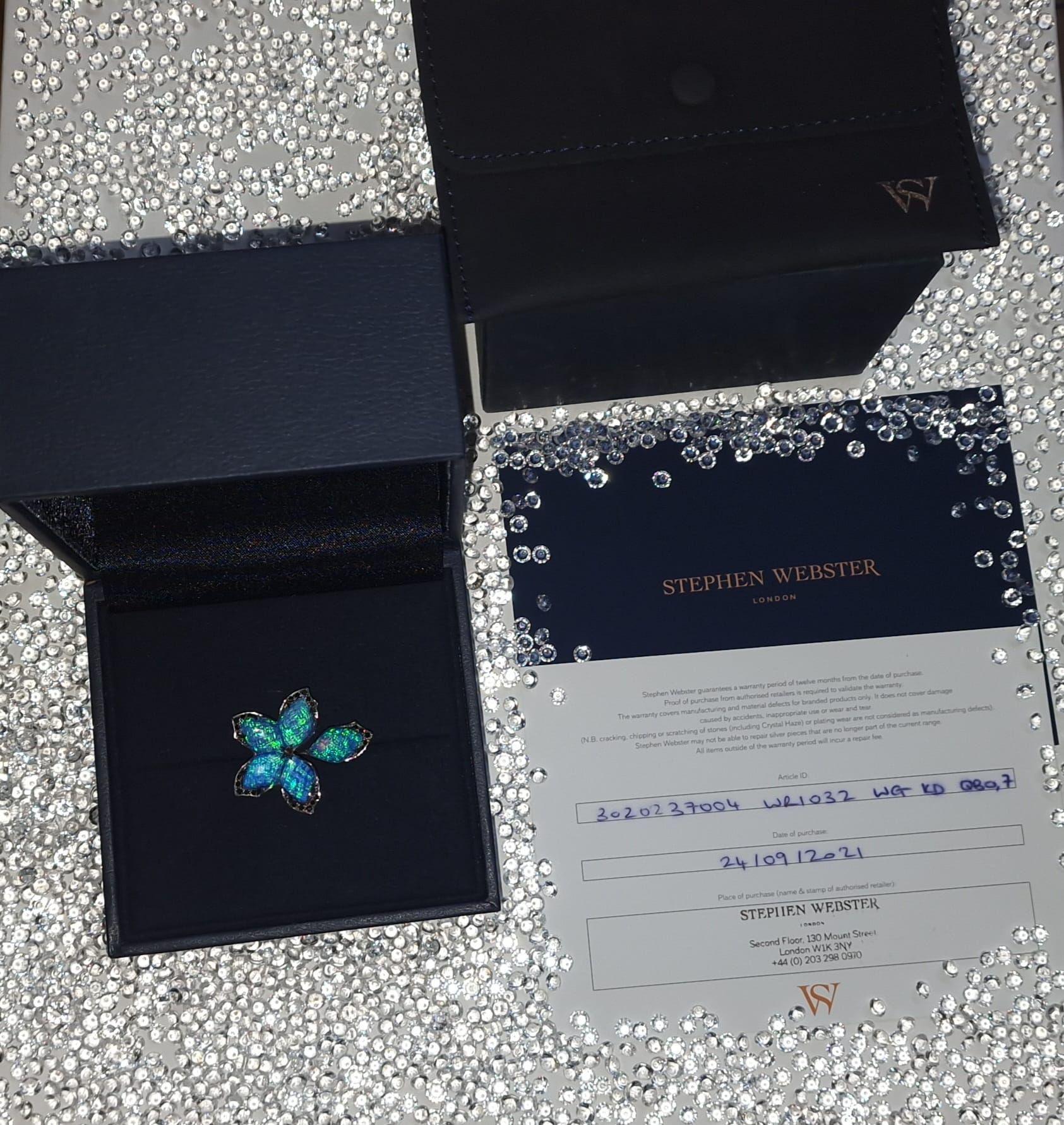 Stephen Webster Blue  'Love Me, Love Me Not' Crystal Haze Chance Large Cocktail Ring