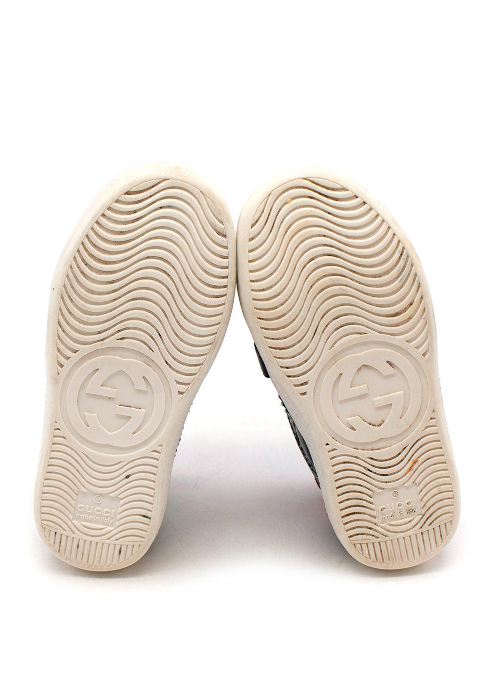 Black GG embossed leather Ace trainers