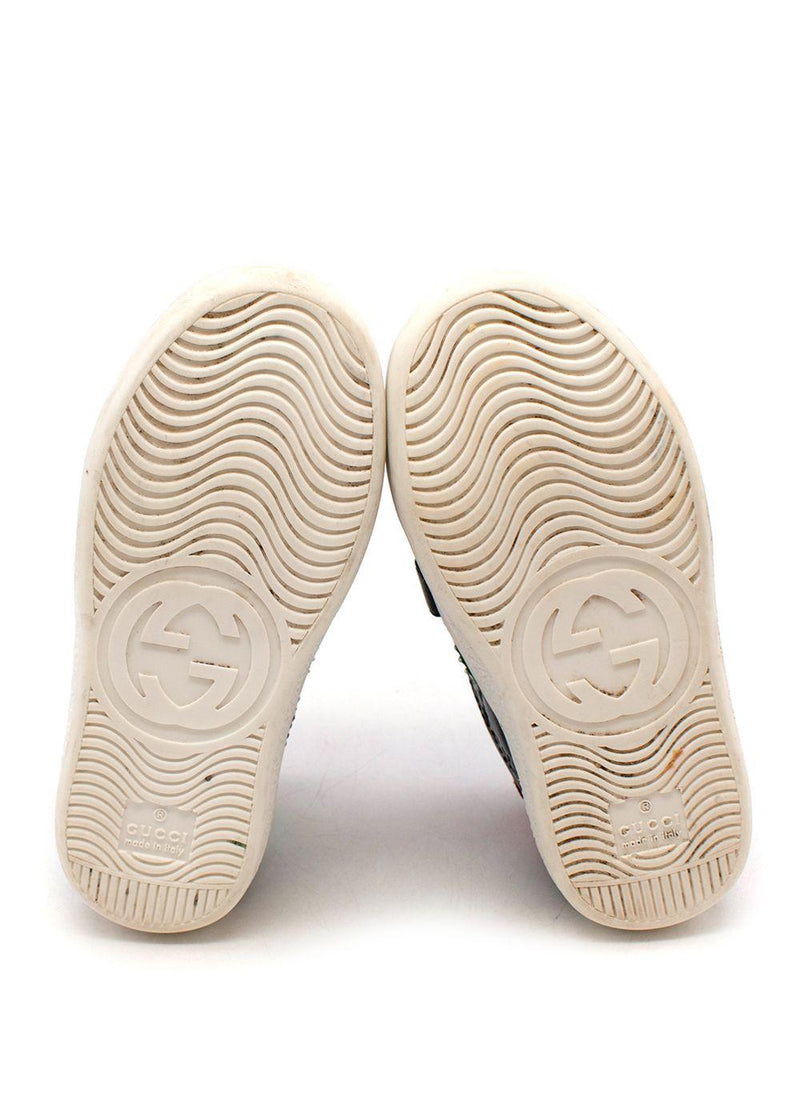 Black GG embossed leather Ace trainers