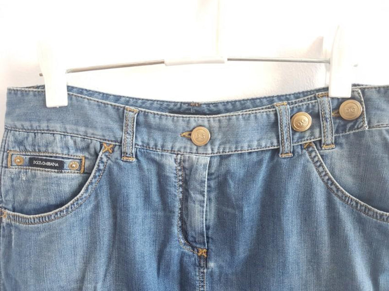 Dolce & Gabbana blue denim mini skirt