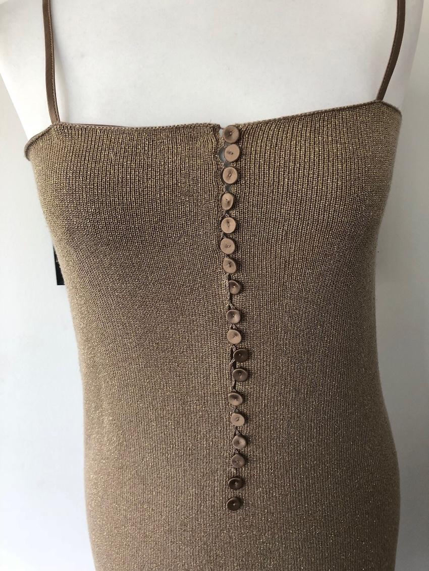 JOSEPH gold silk slip dress