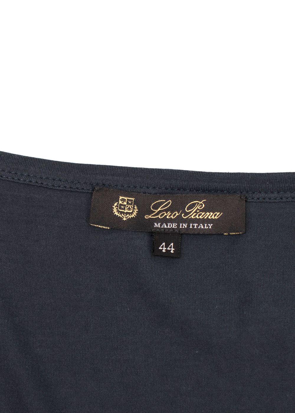 Loro Piana Charcoal Grey Cotton T-Shirt