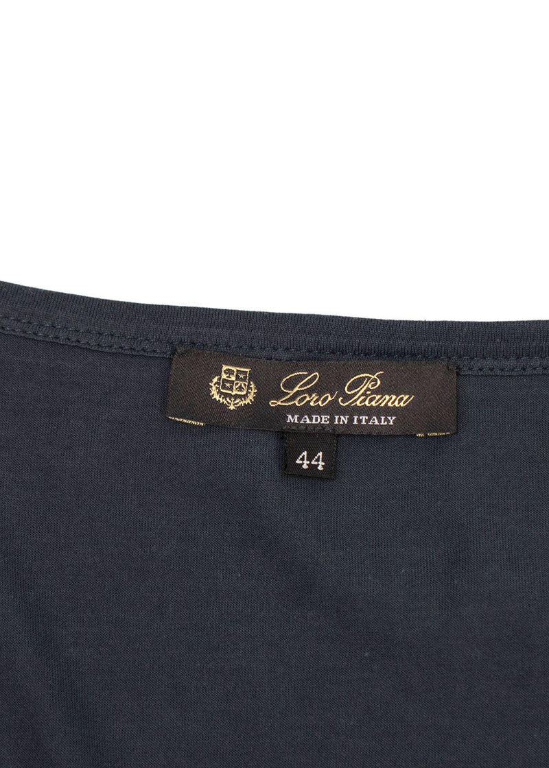 Loro Piana Charcoal Grey Cotton T-Shirt