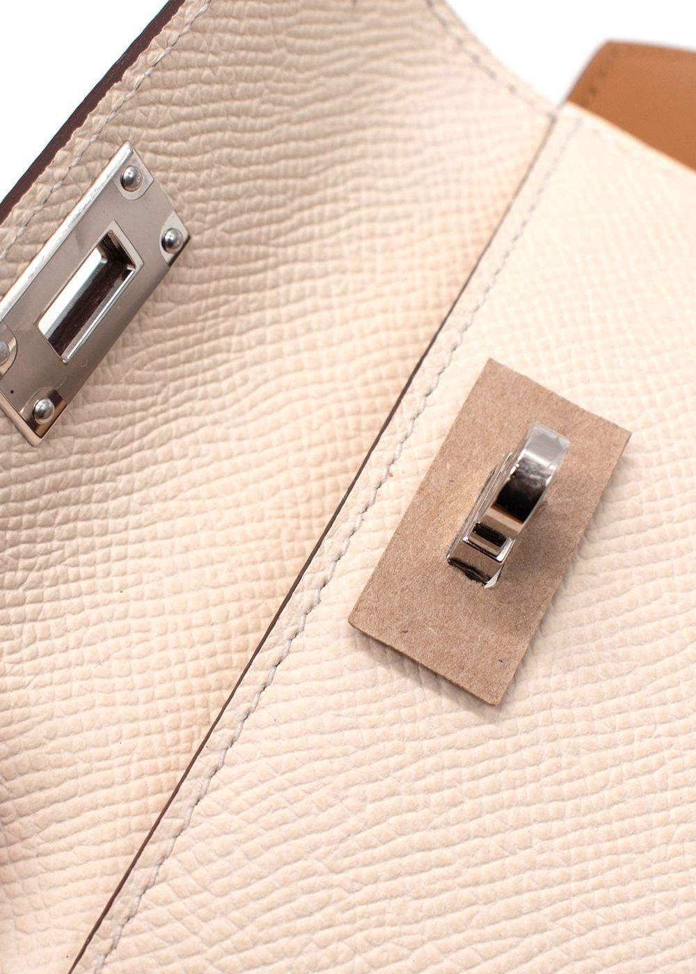 Hermes Kelly Gold and Craie Pocket Bag Strap with Palladium Hardware