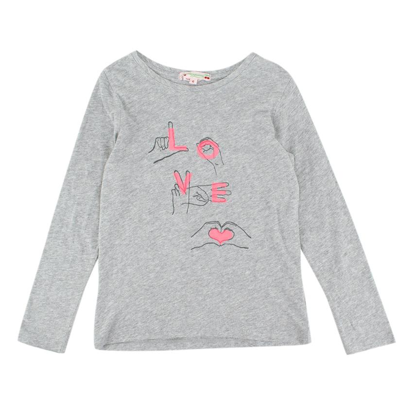 Bonpoint Grey Cotton Love Sweater