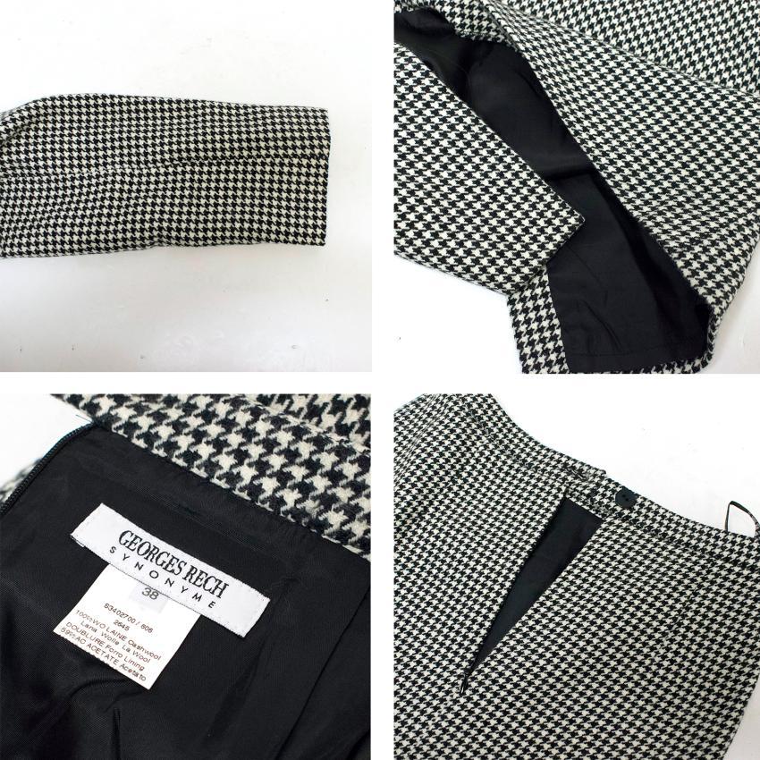 Georges Rech Dogtooth Patterned Skirt Suit