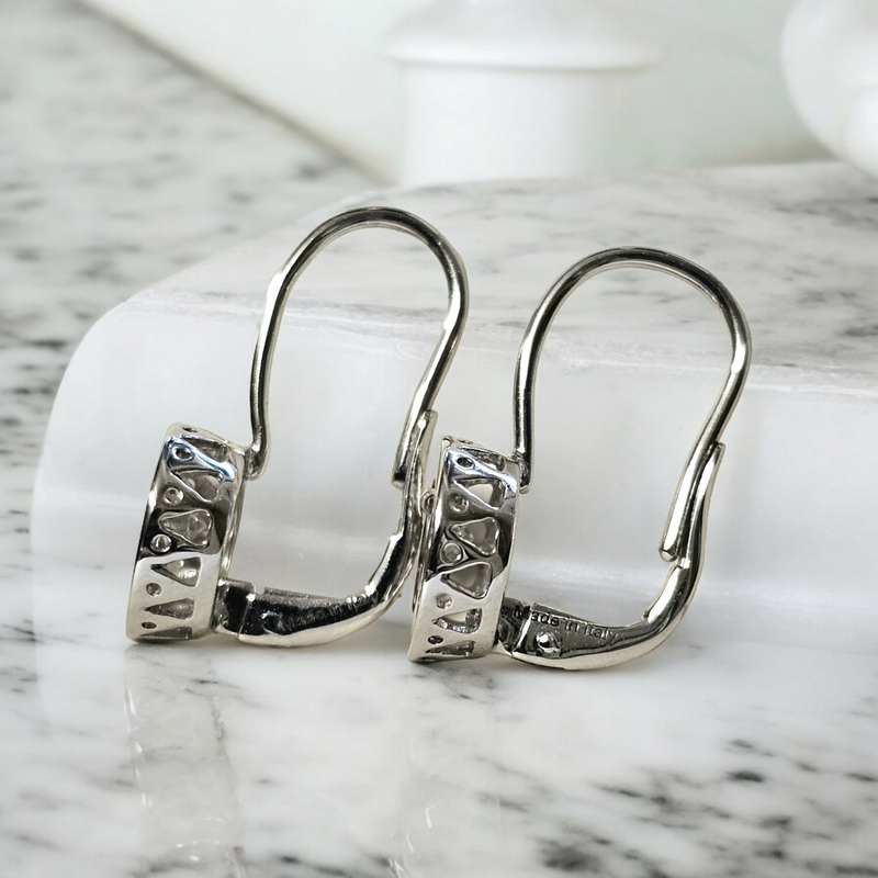 Bespoke Diamond And White Gold Earrings