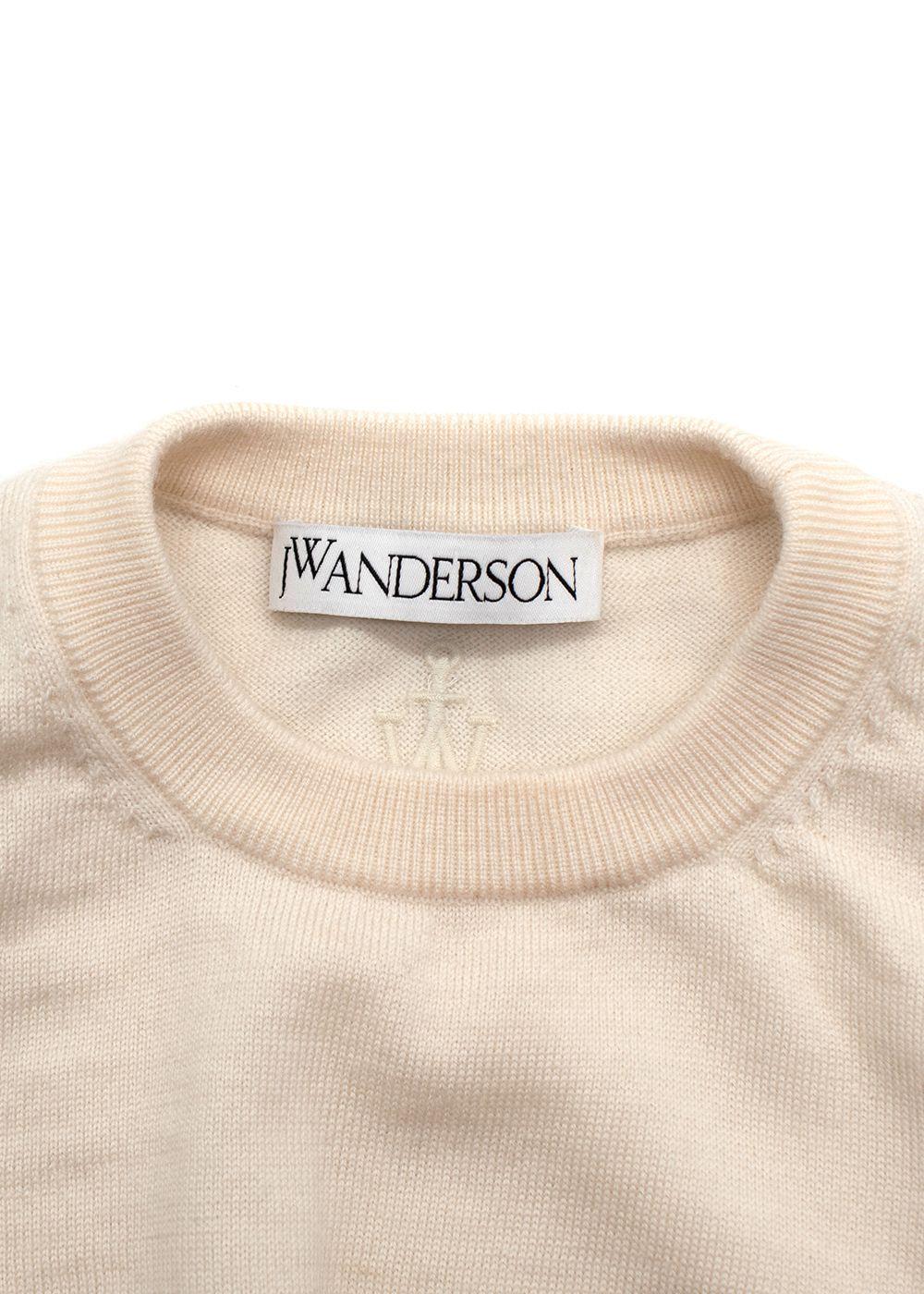 JW Anderson Off White Merino Sleeveless Knit