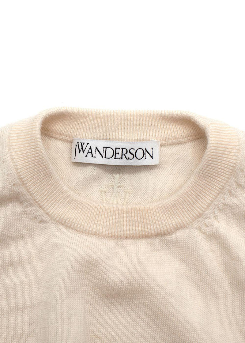 JW Anderson Off White Merino Sleeveless Knit