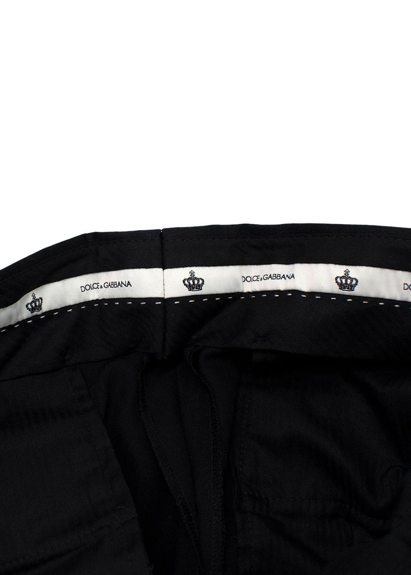 Dolce & Gabbana Black Tailored Tuxedo Trousers