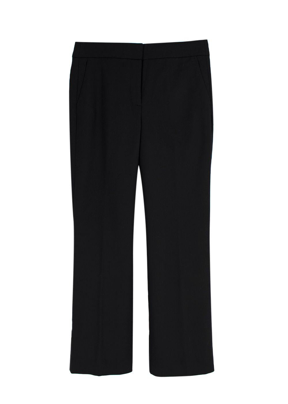 Black Wool Blend Pants