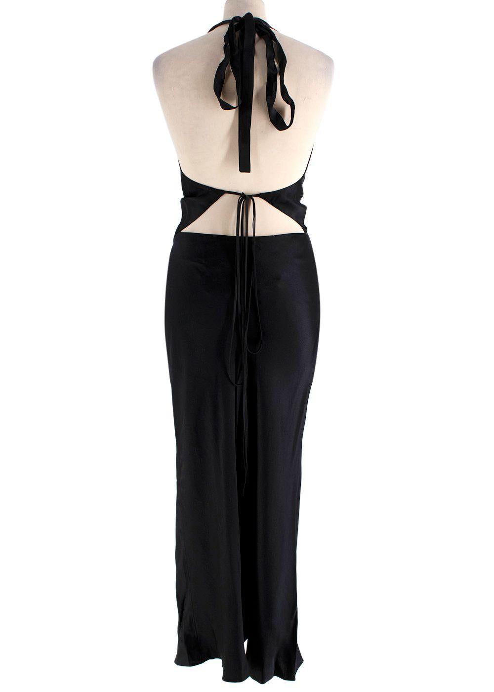 Materiel Tbilisi Black Halter Satin Dress