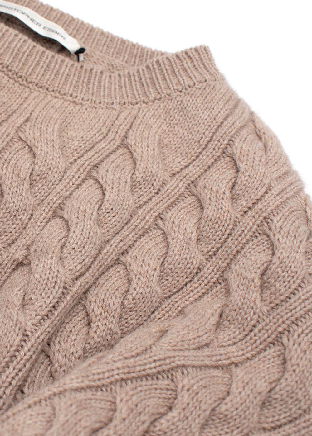Christopher Esber Cropped Cable-knit Underwired Jumper