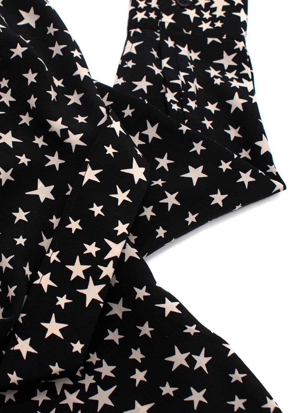 Saint Laurent Black and White Star Blouse