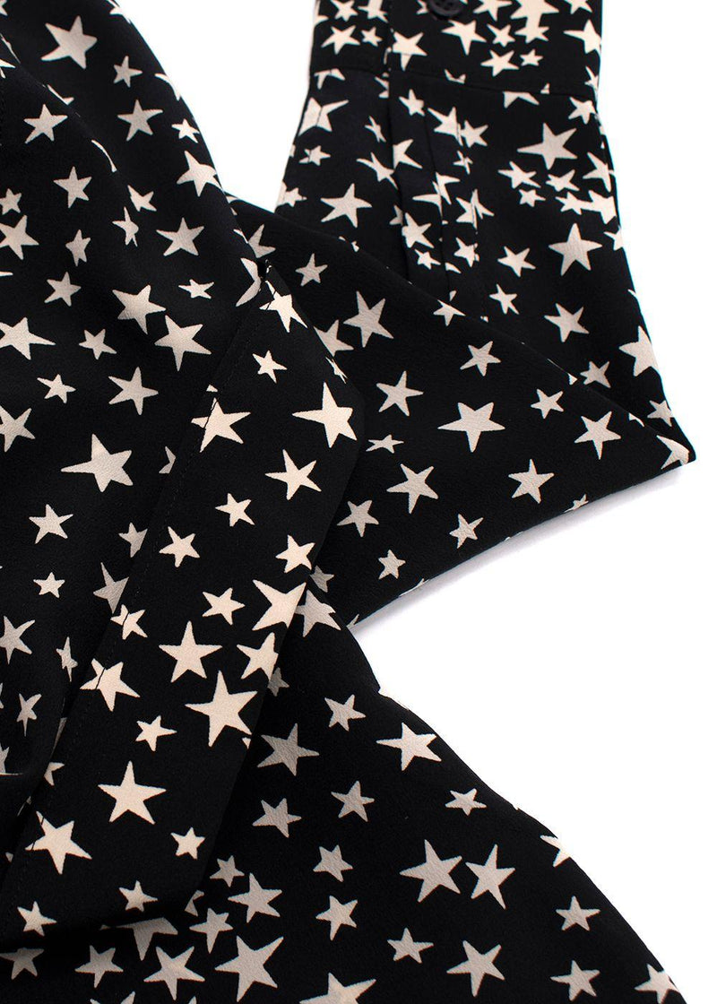 Saint Laurent Black and White Star Blouse