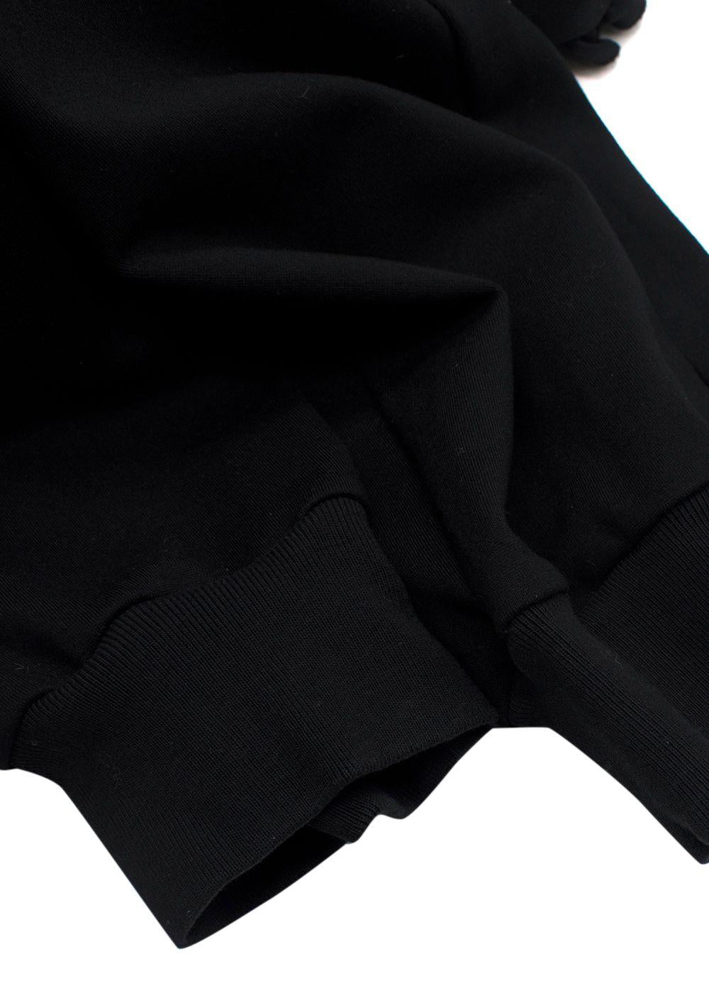 Simone Rocha Black Frill Detail Cuffed Joggers