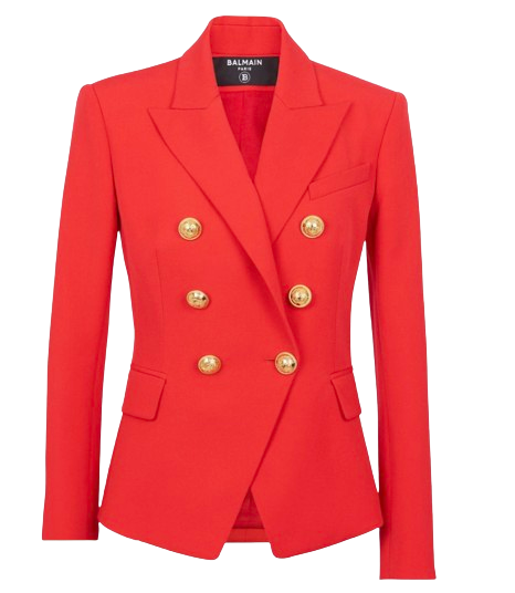 Balmain Deep Pink Double Breasted Blazer
