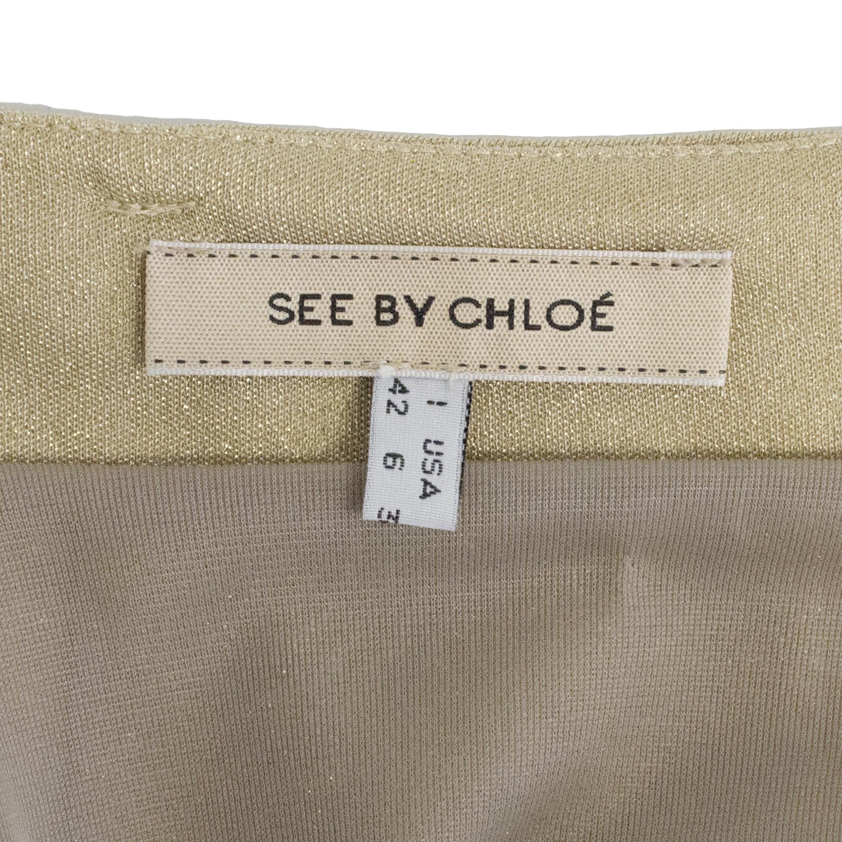 See by Chloe Gold Skirt