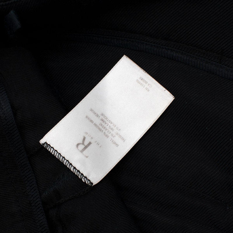 The Row Black Fine Wool-Silk Cigarette Pants