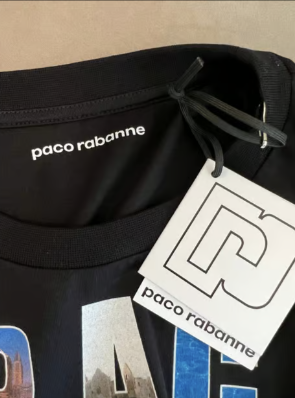 Paco Rabanne Black Ring Detail T-shirt