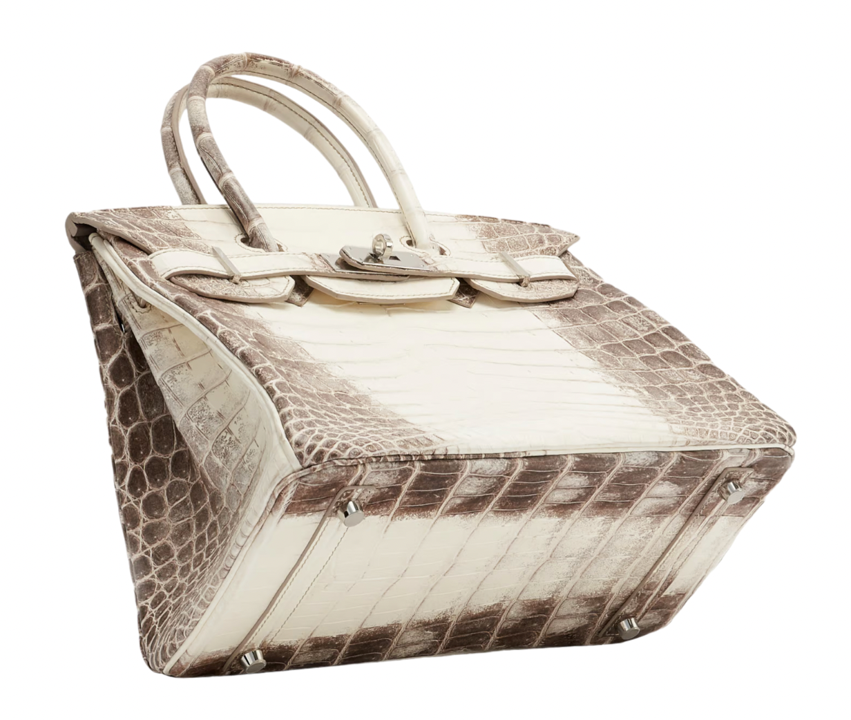 30 cm Crocodile Niloticus Matte Himalaya Birkin Palladium Hardware