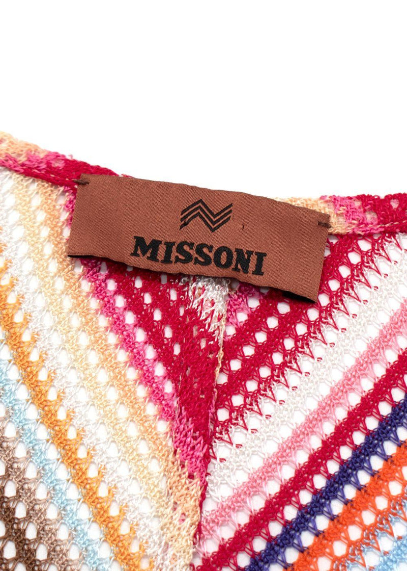 Missoni Crochet Multicoloured Maxi Cover Up Cardigan
